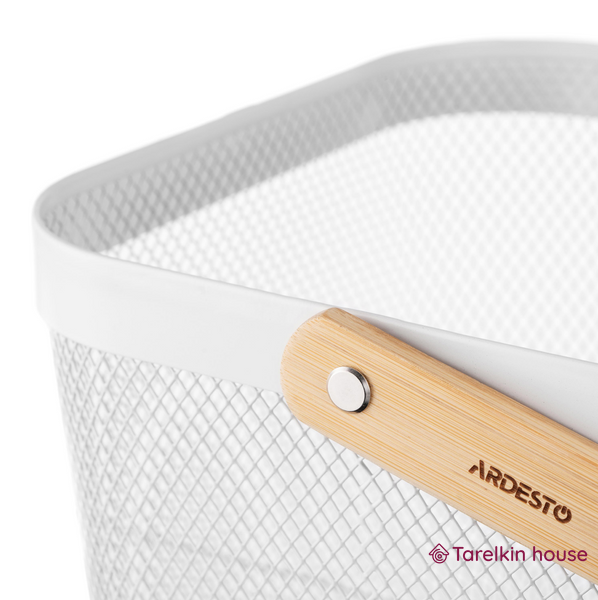 Корзина Midori белая металлическая ARDESTO 25*24*18см AR0901W фото