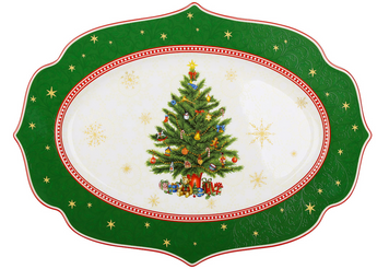 Новорічна тарілка "Christmas Story" порцелянова 35см 149-048 фото