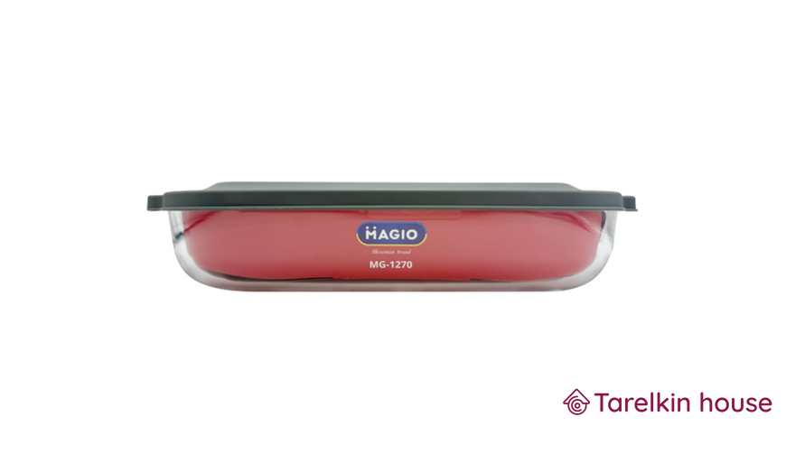 Форма для запекания с крышкой 40*25.5*11.8 см стеклянная MAGIO MG-1270 фото