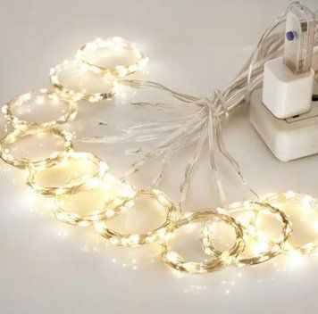 Гірлянда електрична-штора Роса 360LED USB тепло-біла 3*3м S-8 фото