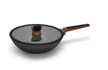 Wok сковорідка алюм. з скляной кришкой Diamond Fissman 3,6 л 14303 фото