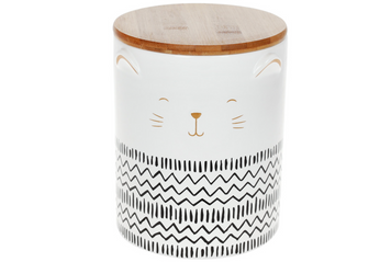 Банка керамічна The Cat біла BonaDi 1200мл 304-950 фото