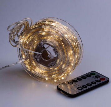 Гірлянда електрична 400LED тепло-біла мідна 40м S-196 фото